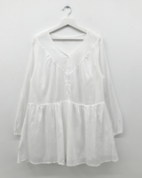 Raye V-neck Blouse Dress (2color)