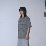 Untitled Layer Logo Pigment Wash Short Sleeve Gray