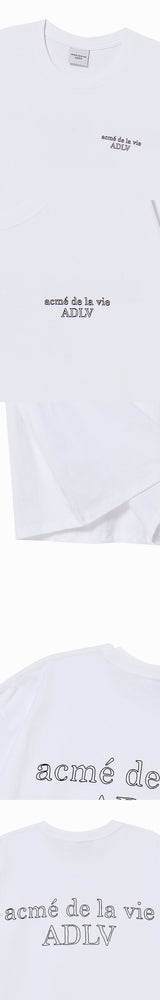 25FW ボーダーラインベーシックロゴショートスリーブTシャツ ホワイト