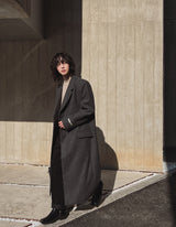 Melton Maxi Wool Overcoat