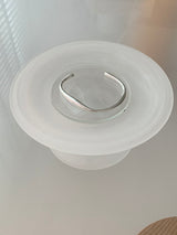 Silver wave open bangle