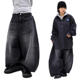 Real Big Balloon Snap Denim Pants
