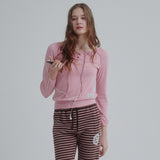 Lace Up Long T-shirt (Pink)