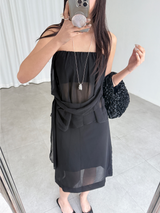 chiffon bandnig tube top (3color)