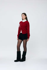 EIRIN WOOL CARDIGAN / RED