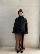 ハルカボカシ毛ニットバンディングワイドパンツ