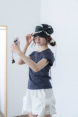 angel ribbon cap(black)