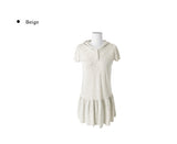 Deed Frill Shirring Hood Mini One Piece T-Shirt