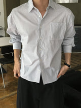 Cropped Stripe Shirt