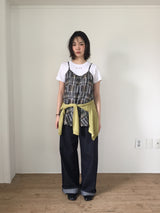 Stitched wide engine denim (2color)