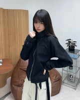 Luen Wrap Henley Neck Long Sleeve