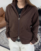 Lucal Satin Suede Zip-up