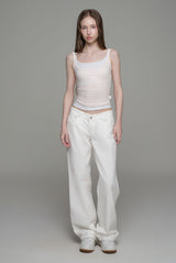 Doubles soft layered camisole top, Pink