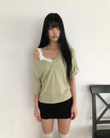 ケイティンロールアップ半袖Tシャツ