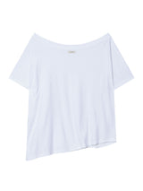 UNBALANCE BUTTON SHOULDER TOP(WHITE)