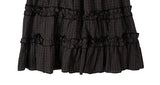 Roa Vintage Check Frill Tiered Midi Skirt