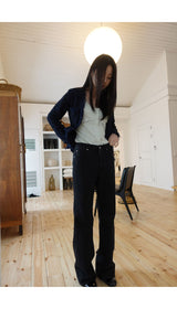 Night blue tweed cardigan (jacket)