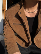 Robe biker suede jacket