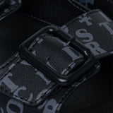 DirtyCoins Letter Monogram Arizona Slides Black