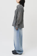 Jian Cropped Checked Shirt (3color)