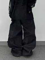 double-knee big denim carpenter pants
