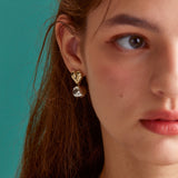 My heart combi earring