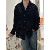 [UNISEX] Suede punching overfit shirts (2color)