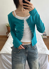 SNAP RIB CARDIGAN (5color)