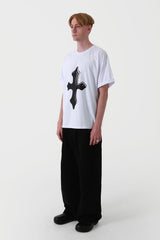 シェードクロスTシャツ-WHITE