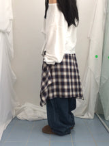Numbering loose sweatshirt