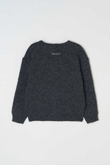 フラッターVネックカーディガン_チャコール