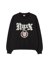 EMBLEM PATCHWORK SWEATSHIRT (BLACK)