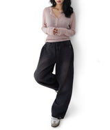 (Unisex) リッピーディープサンドフォルデッドオイルコーテッドデニム
