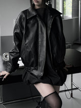classic washed leather jacket