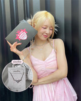 [VIVIZ Eunha Necklace] ヘブンリークリスタルネックレス-シルバー(Regular Length Version)