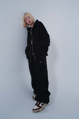 2WAYストリングパンツ_BLACK ( FLEECE.ver)