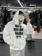 LMN Aben Cross Two-Way Hooded Zip-Up (4 colors)