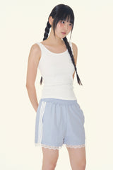 Choa lace track shorts