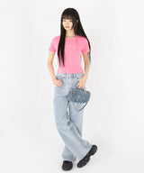HOT FIX LOGO HALF T-SHIRT [3color]