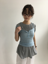 Epo Sheer Button Sleeveless (6color)