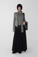 FLUID PLEATS LONG SKIRT