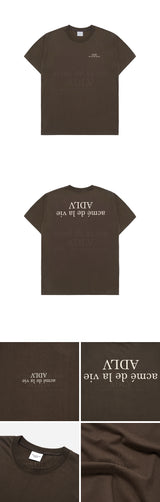 24FW アップサイドダウンベーシックロゴショートスリーブTシャツ ブラウン