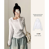  Poder Diagonal Snap High Neck Hoodie