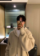 Cant Hachi Warm Knit Hooded Zip-Up