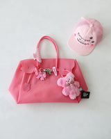 Pink Mint Pastel Ribbon Keyring