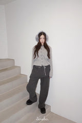Corduroy Banded Layered Pants