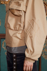 POCKET ARGYLE SHORT JACKET / BEIGE