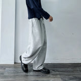 Draped Drawstring Wide Pants