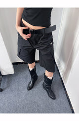 モダンフレンチハーフレングスポケットパンツ