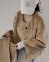 Nenin Fur Jacket & Muffler Set